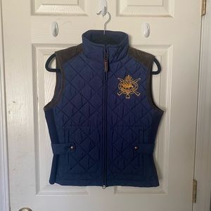 RALPH LAUREN sport vest with suede detail